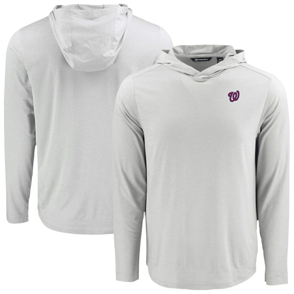 Washington Nationals Cutter & Buck Coastline Epic Comfort Recycled Eco Hoodie Long Sleeve T-Shirt Outlet