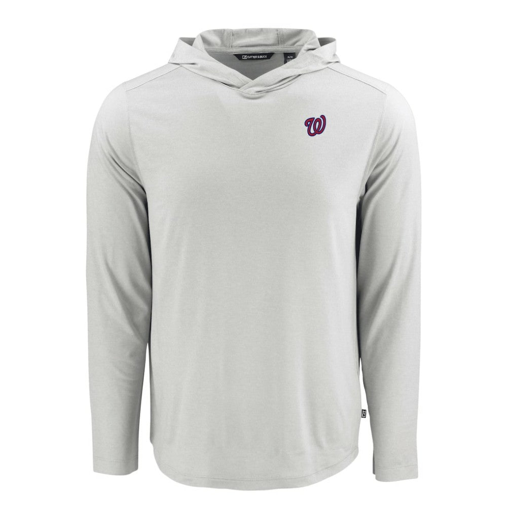 Washington Nationals Cutter & Buck Coastline Epic Comfort Recycled Eco Hoodie Long Sleeve T-Shirt Outlet