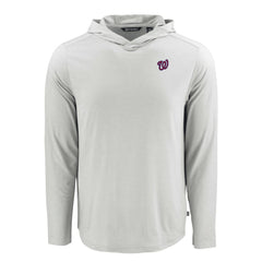 Washington Nationals Cutter & Buck Coastline Epic Comfort Recycled Eco Hoodie Long Sleeve T-Shirt Outlet