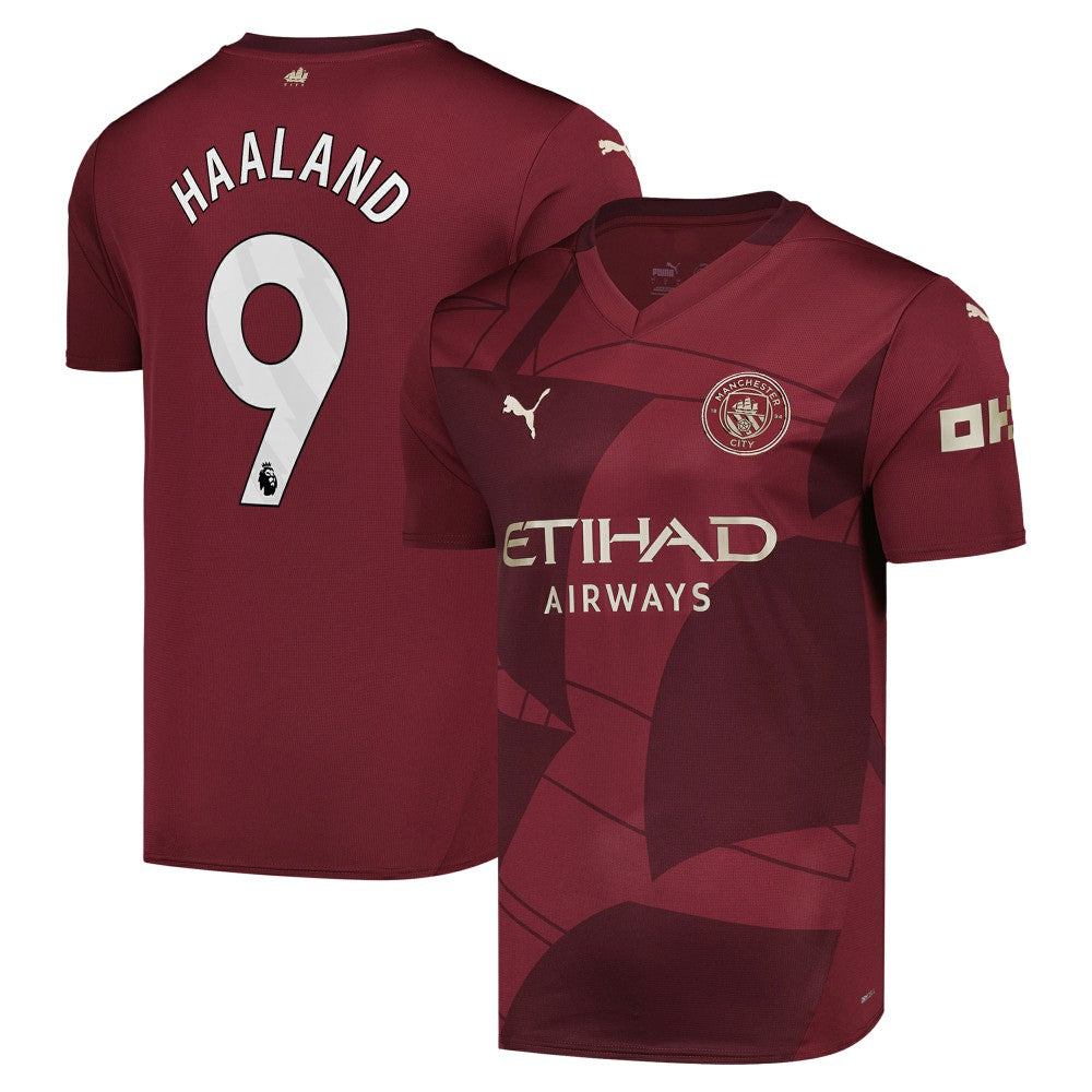 Puma - Erling Haaland Manchester City 2024/25 Third Replica Player Jersey - Burgundy