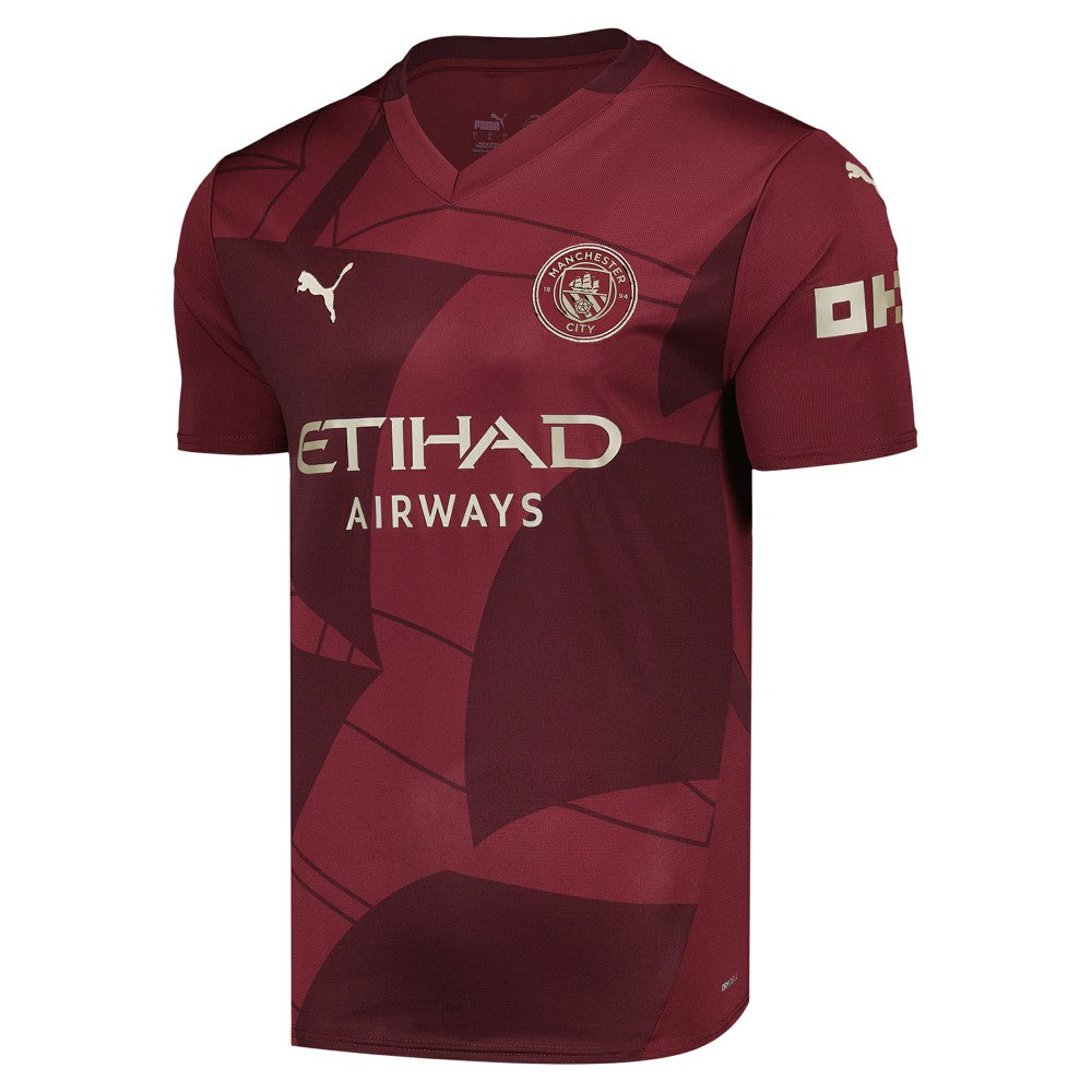 Puma - Erling Haaland Manchester City 2024/25 Third Replica Player Jersey - Burgundy