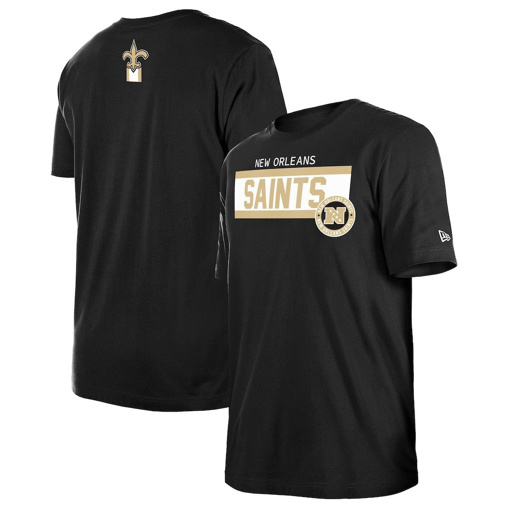 New Orleans Saints New Era 3rd Down High Density Print T-Shirt - Black - NFL