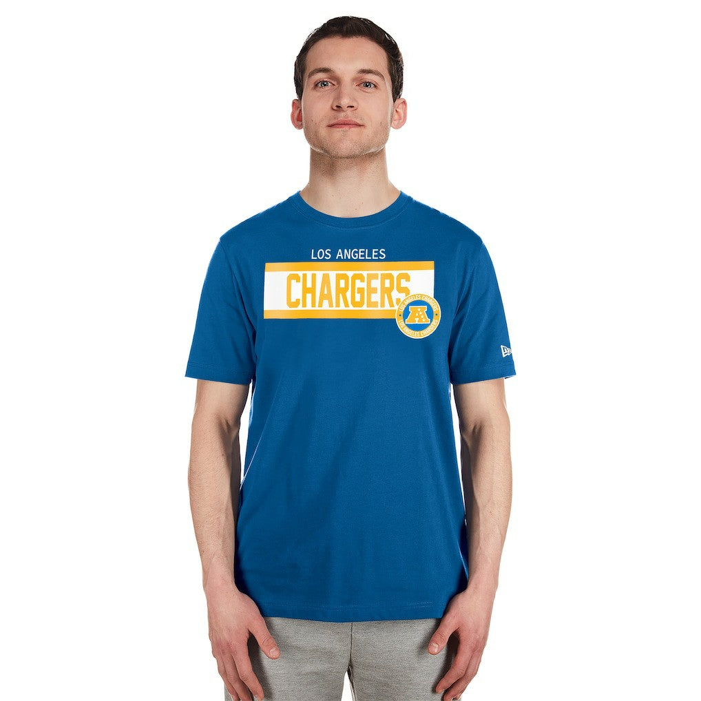 Los Angeles Chargers New Era 3rd Down High Density Print T-Shirt - Blue - NFL