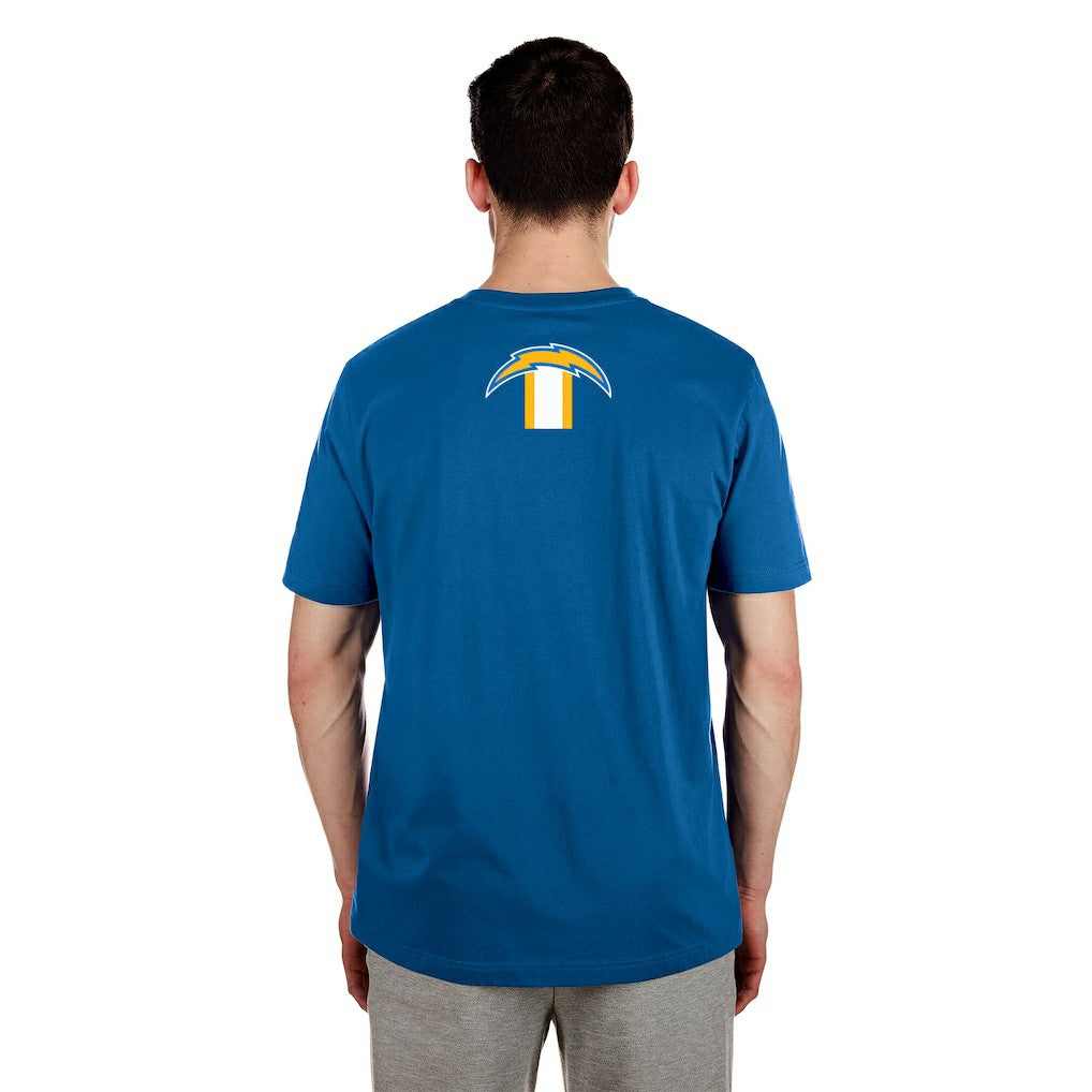 Los Angeles Chargers New Era 3rd Down High Density Print T-Shirt - Blue - NFL
