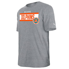 Miami Dolphins New Era 3rd Down High Density Print T-Shirt - Gray - NFL