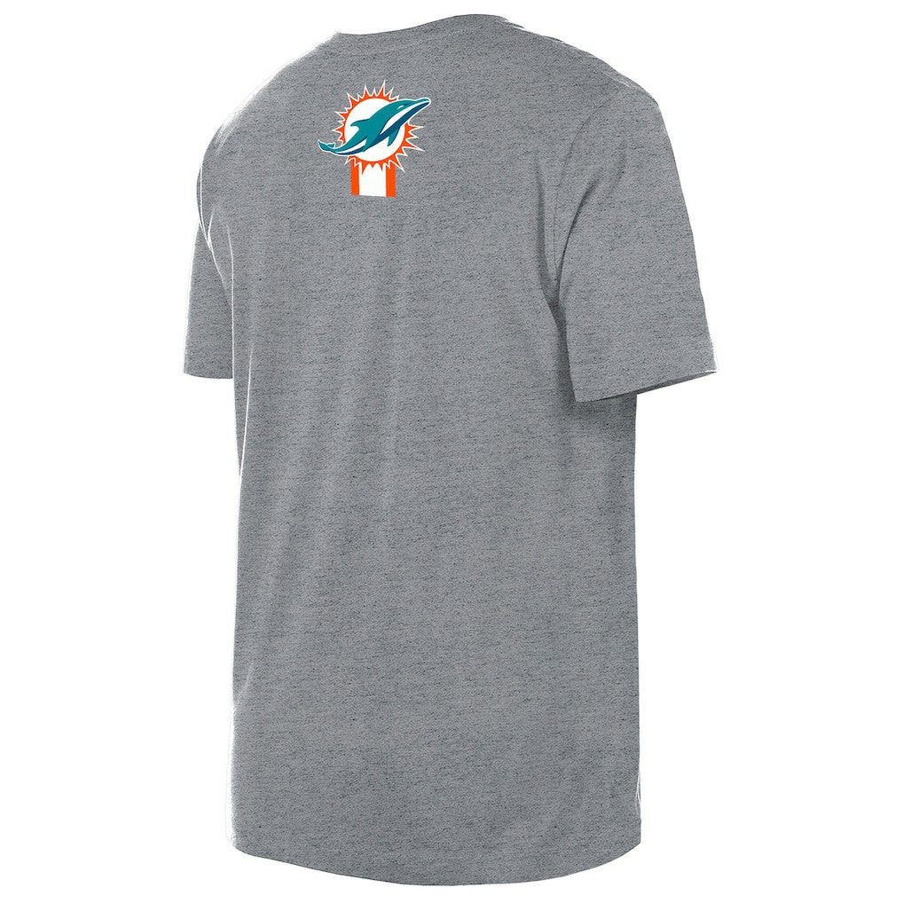 Miami Dolphins New Era 3rd Down High Density Print T-Shirt - Gray - NFL