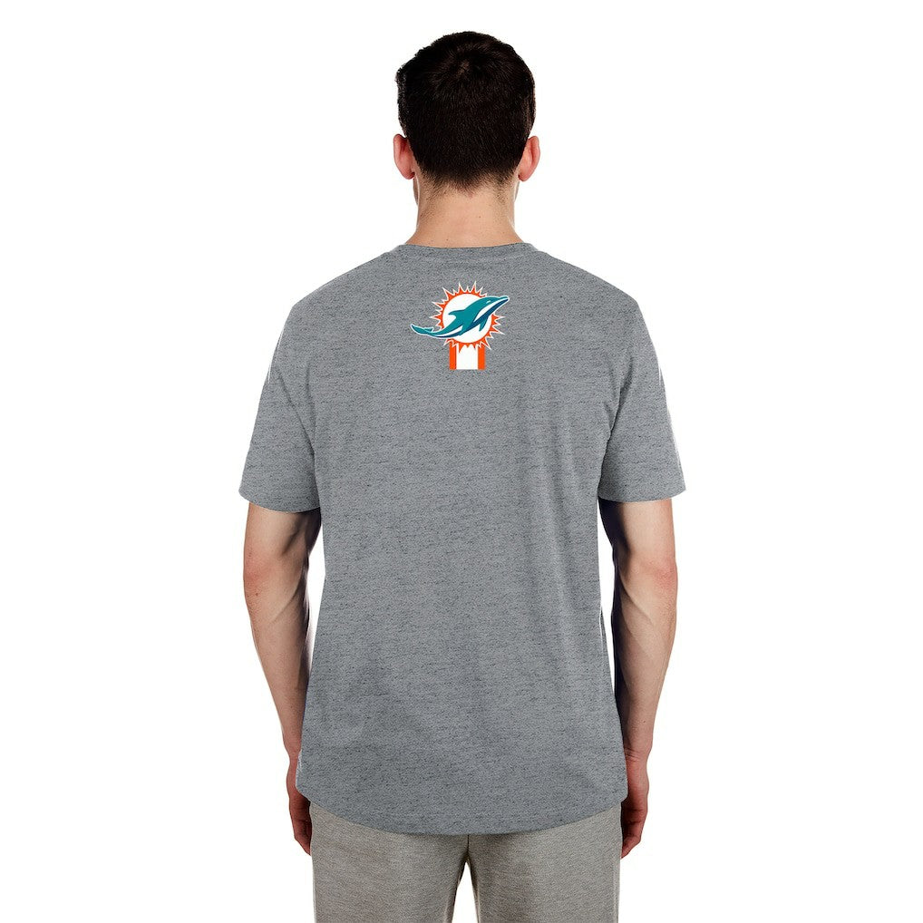 Miami Dolphins New Era 3rd Down High Density Print T-Shirt - Gray - NFL