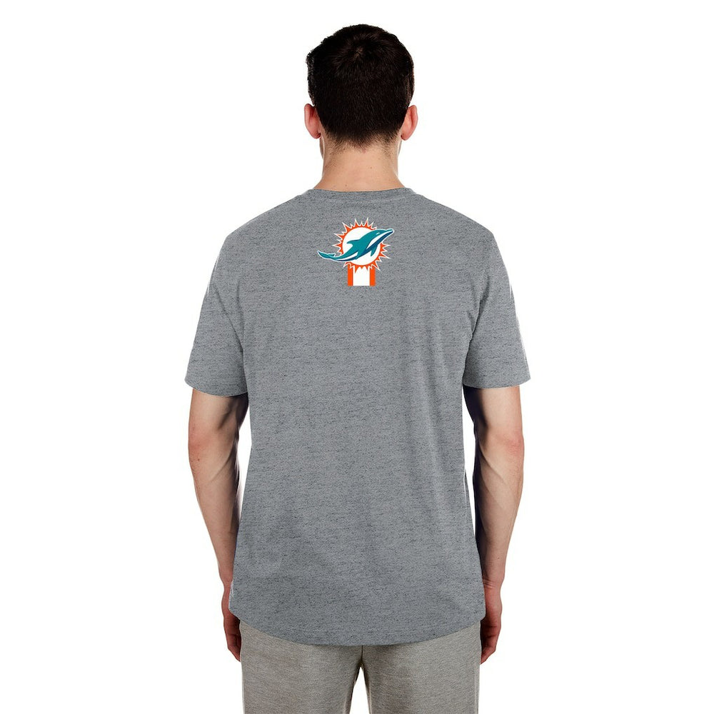 Miami Dolphins New Era 3rd Down High Density Print T-Shirt - Gray - NFL