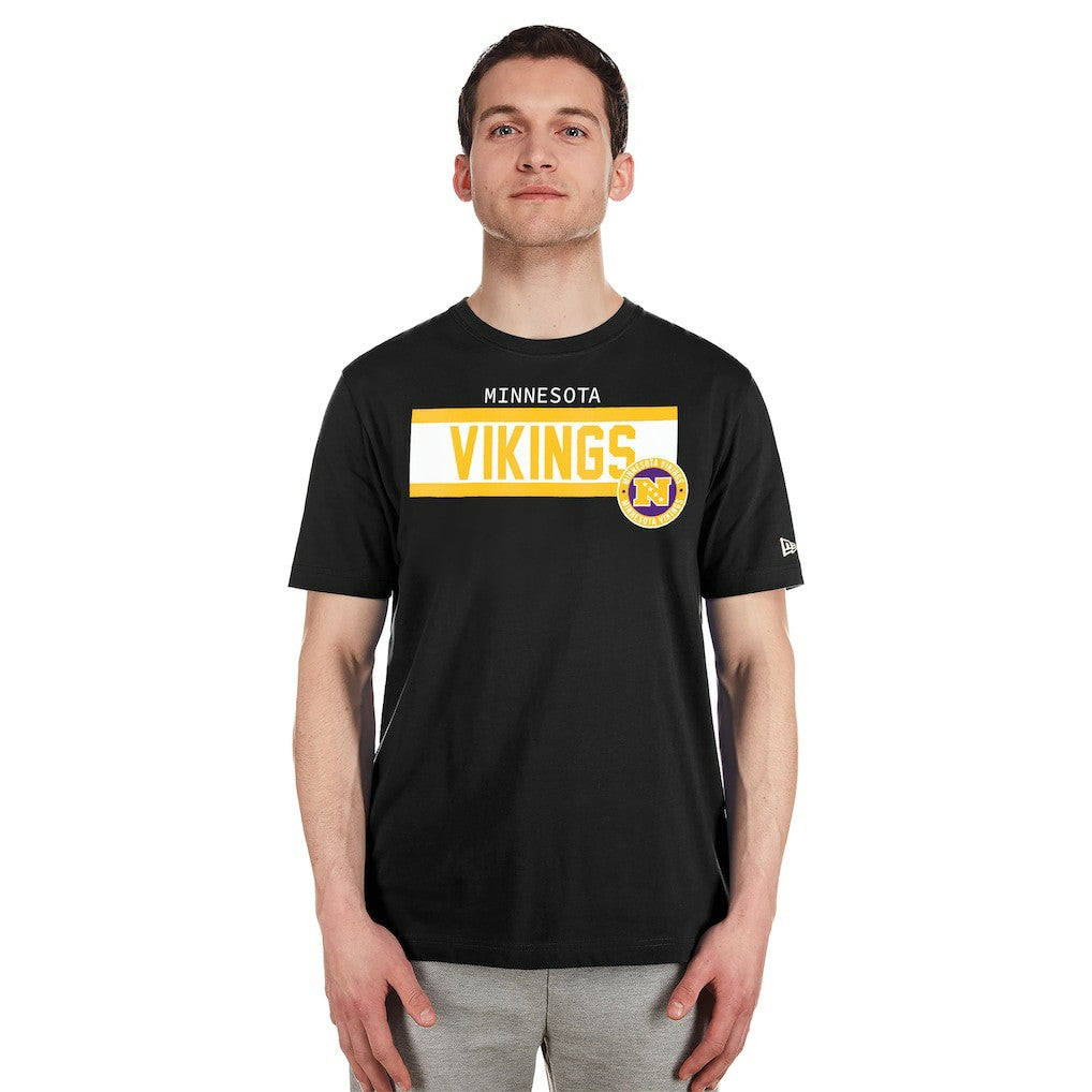 Minnesota Vikings New Era 3rd Down High Density Print T-Shirt - Black - NFL