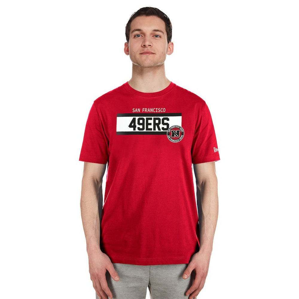 San Francisco 49ers New Era 3rd Down High Density Print T-Shirt - Scarlet - NFL