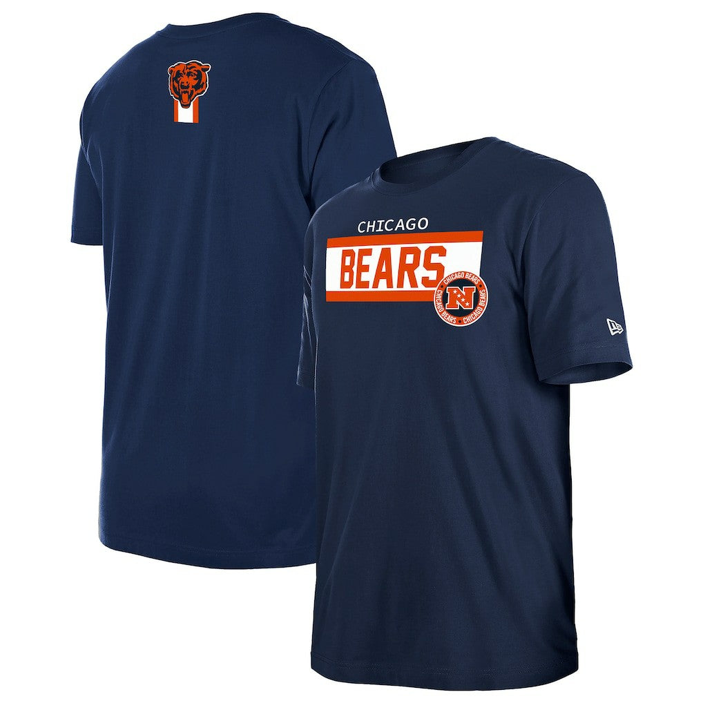 Chicago Bears New Era 3rd Down High Density Print T-Shirt - Navy - NFL