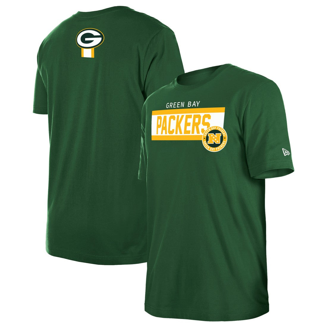 Green Bay Packers New Era 3rd Down High Density Print T-Shirt - Green - NFL