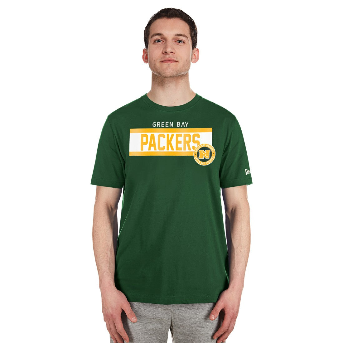 Green Bay Packers New Era 3rd Down High Density Print T-Shirt - Green - NFL