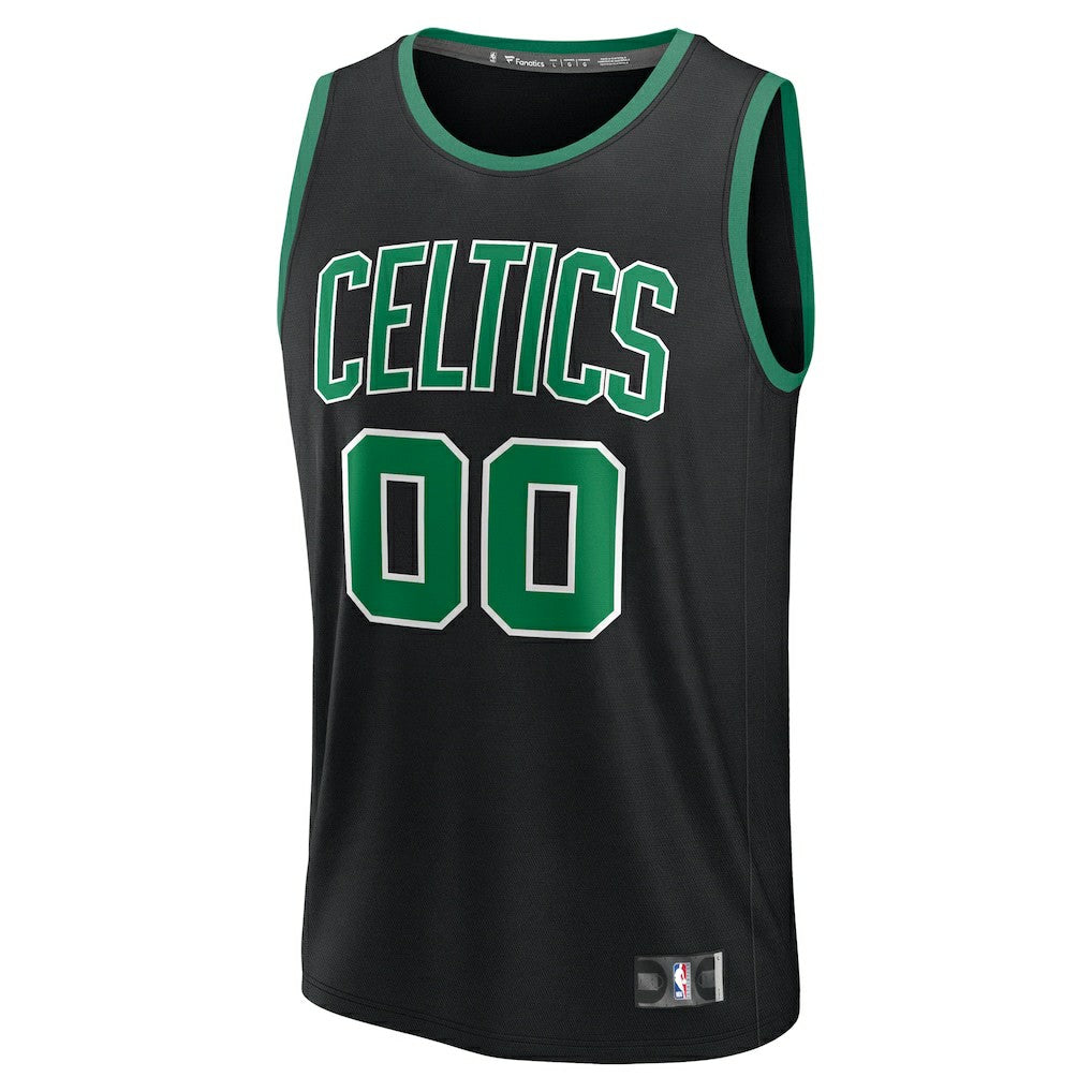 Fanatics Boston Celtics Youth Fast Break Custom Replica Jersey Black Statement Edition