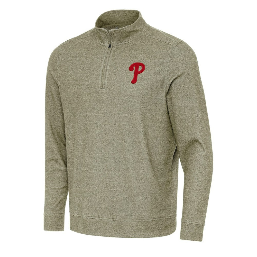 Philadelphia Phillies Antigua Subtle Quarter-Zip Sweatshirt for sale