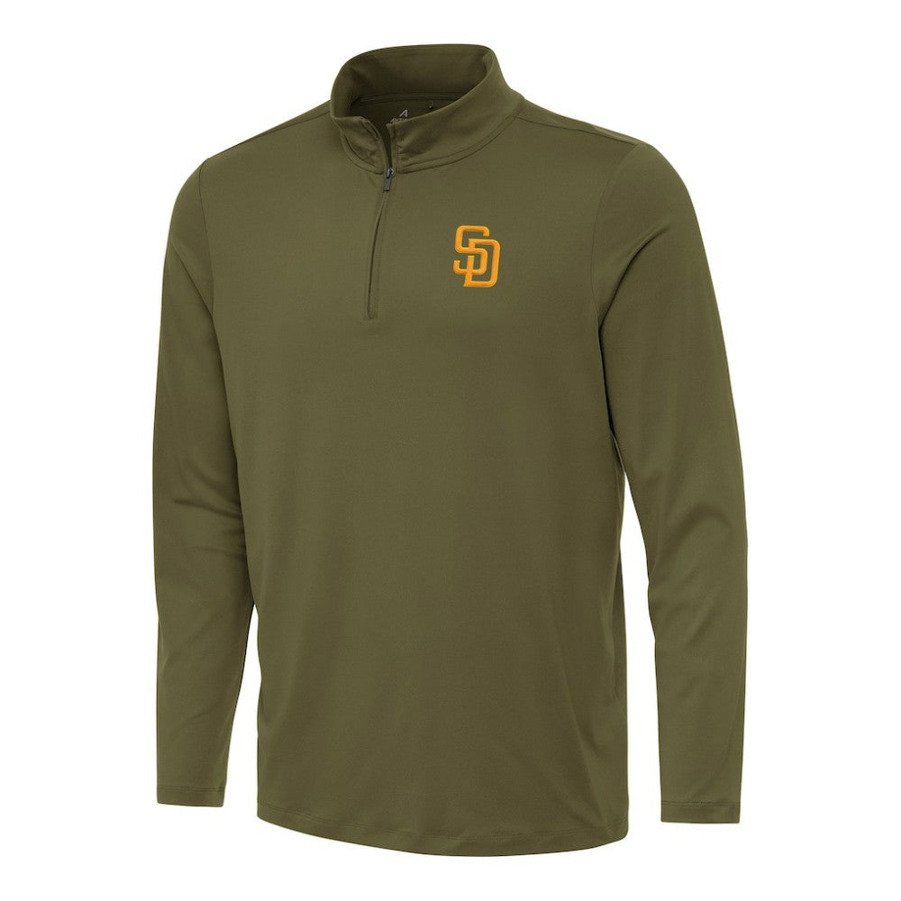 San Diego Padres Antigua Reprocess Quarter-Zip Top Sale