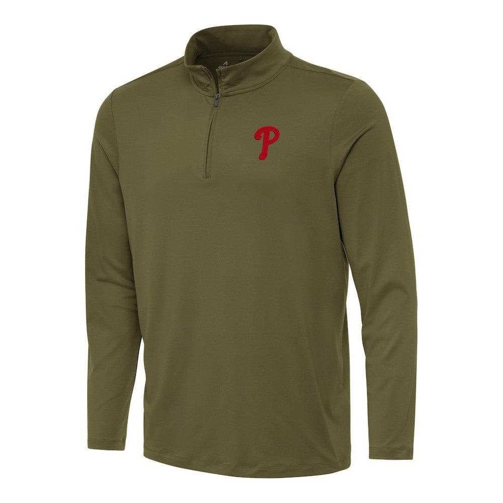Philadelphia Phillies Antigua Reprocess Quarter-Zip Top Outlet