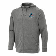 Miami Marlins Antigua Effortless Full-Zip Hooded Jacket Sale