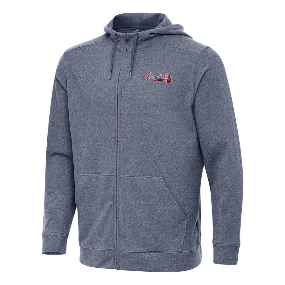 Atlanta Braves Antigua Effortless Full-Zip Hooded Jacket Sale