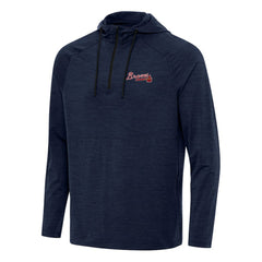 Atlanta Braves Antigua Spikes Quarter-Zip Pullover Hoodie Outlet