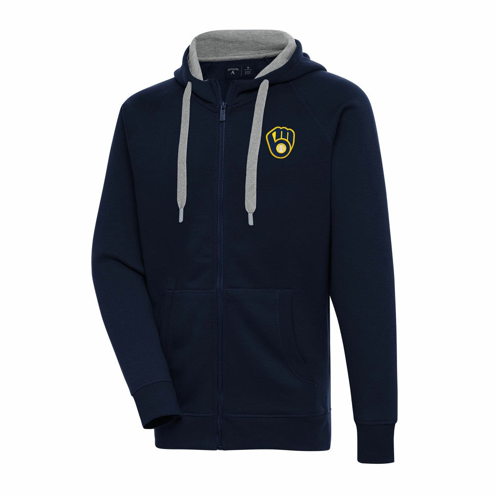 Milwaukee Brewers Antigua Big & Tall Victory Full-Zip Hoodie Jacket Online