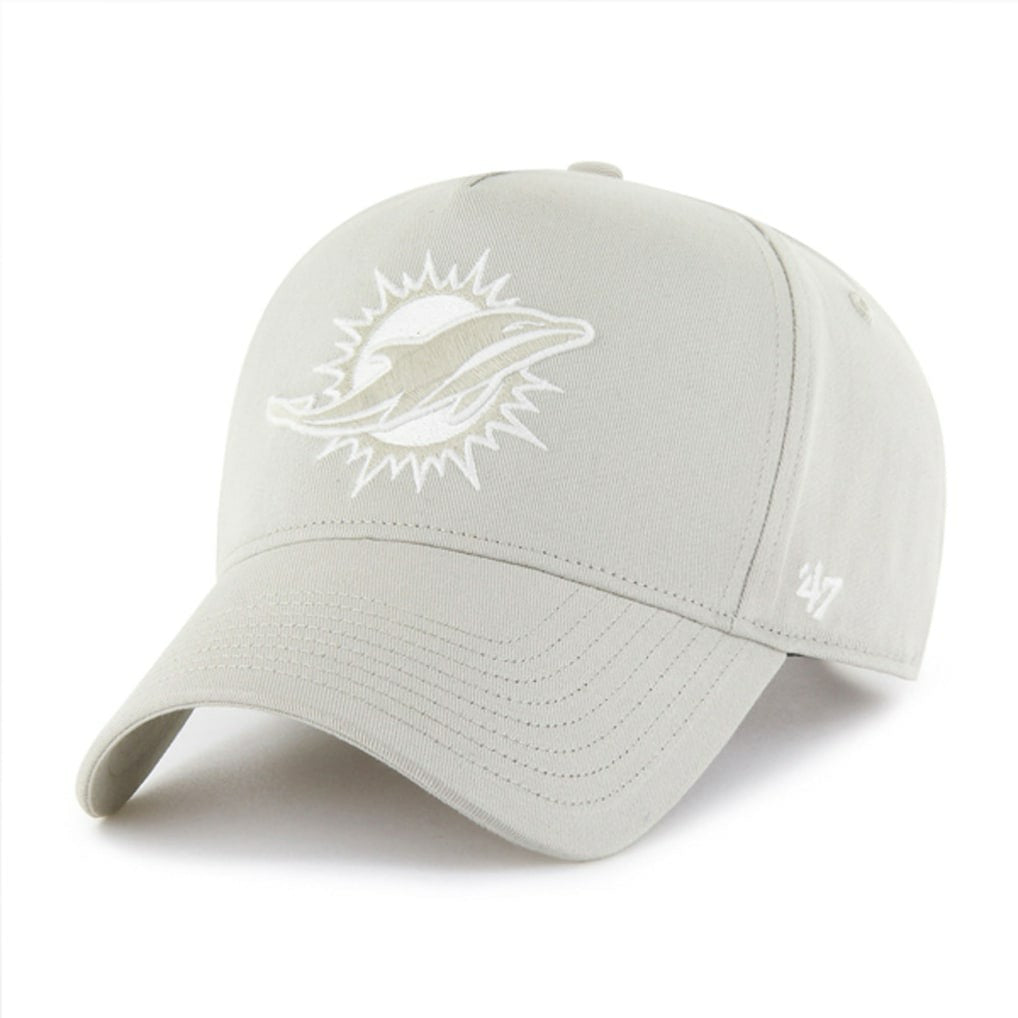Miami Dolphins '47 Foundation Offside Adjustable Hat - Cream - 47 brand