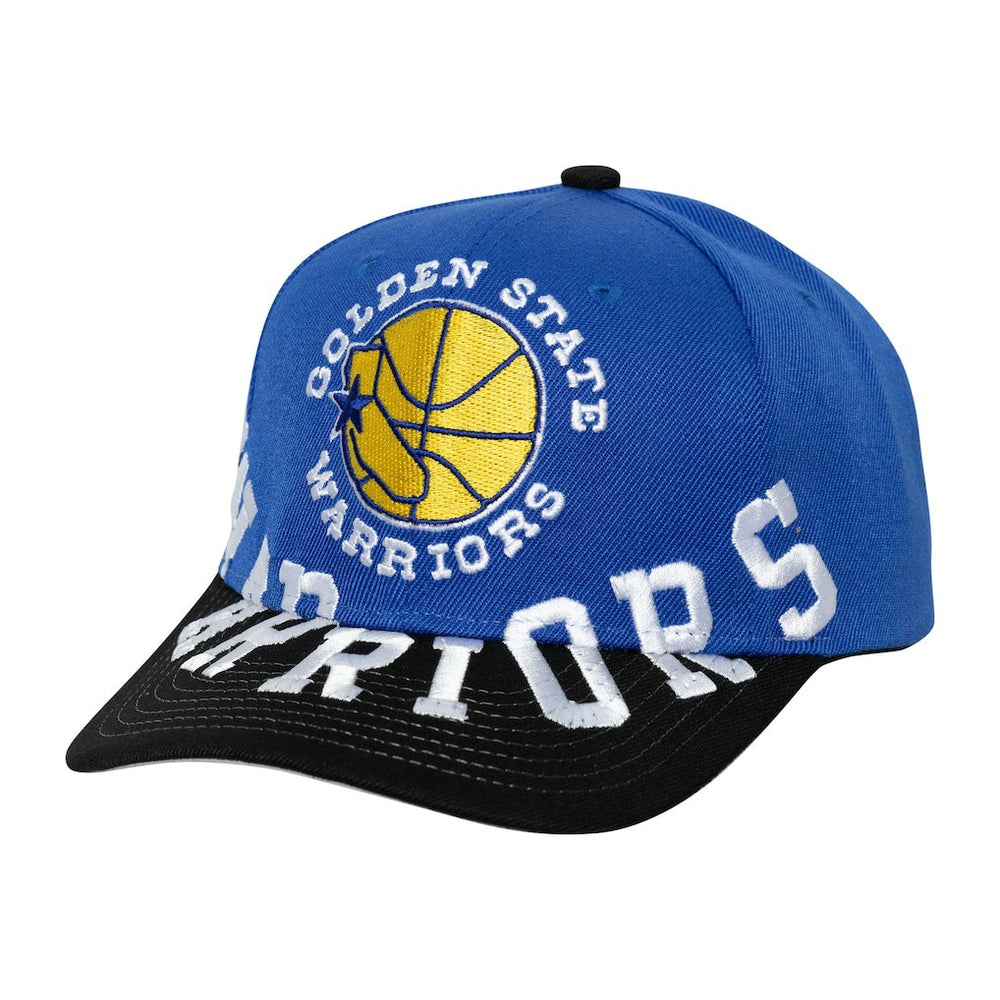 Mitchell & Ness Golden State Warriors Underarch Two-Tone Pro Crown Snapback Hat Royal/Black