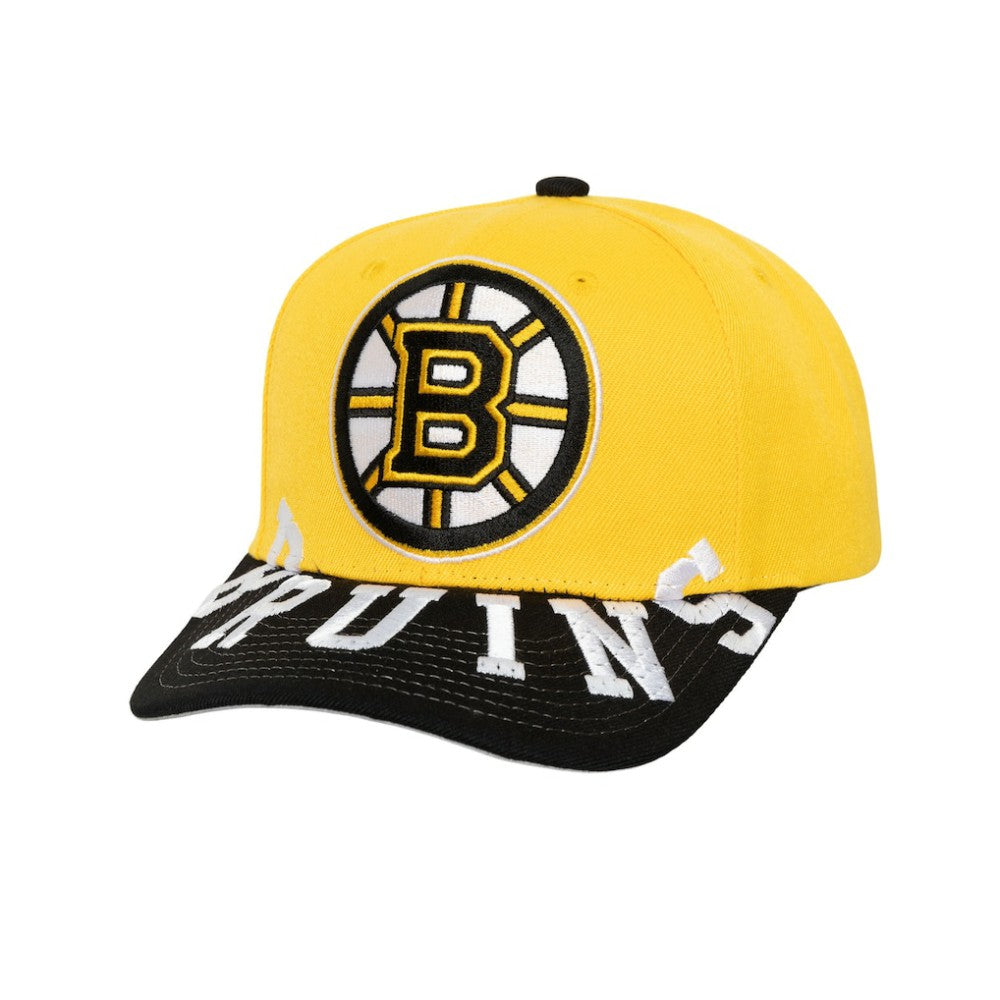 Boston Bruins Mitchell & Ness Underarch Two-Tone Pro Crown Snapback Hat - Gold/Black | NHL near me