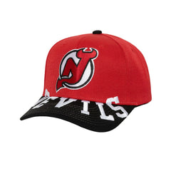 New Jersey Devils Mitchell & Ness Underarch Two-Tone Pro Crown Snapback Hat - Red/Black | New Era near me