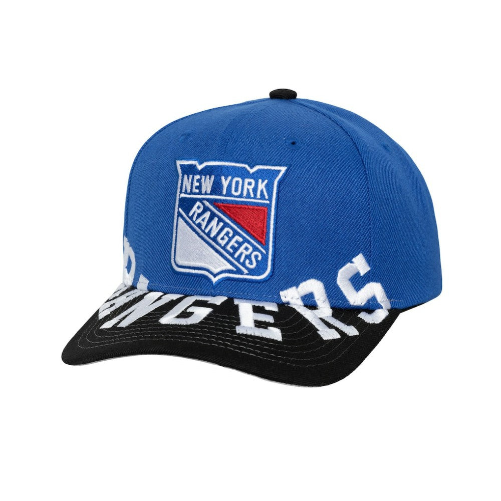 New York Rangers Mitchell & Ness Underarch Two-Tone Pro Crown Snapback Hat - Blue/Black | New Era near me