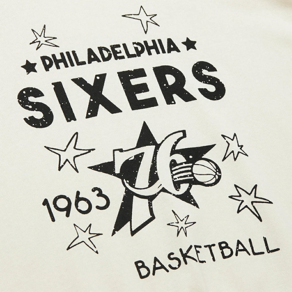 Mitchell & Ness Philadelphia 76ers Women's Hardwood Classics Pullover Sweatshirt Cream