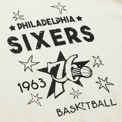 Mitchell & Ness Philadelphia 76ers Women's Hardwood Classics Pullover Sweatshirt Cream