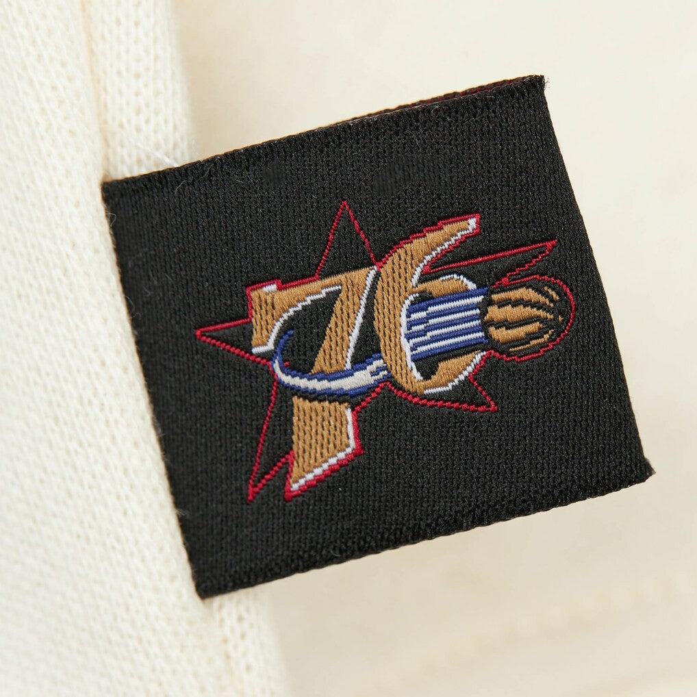 Mitchell & Ness Philadelphia 76ers Women's Hardwood Classics Pullover Sweatshirt Cream