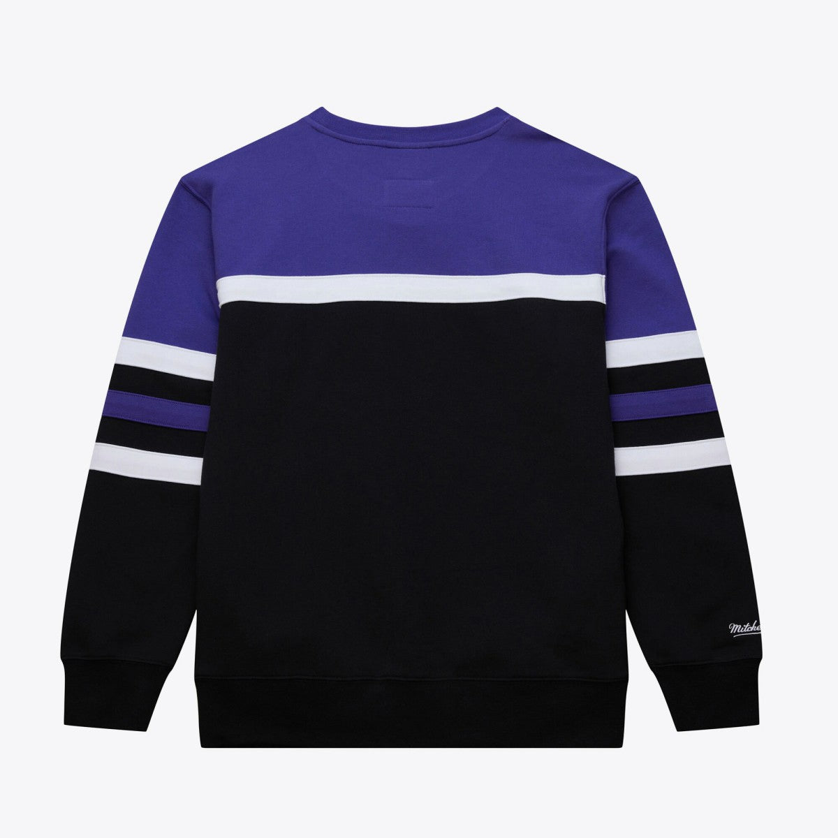 Mitchell & Ness Utah Jazz Hardwood Classics Vintage Logo Head Coach Pullover Sweatshirt Black/Purple