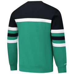 Mitchell & Ness Boston Celtics Hardwood Classics Vintage Logo Head Coach Pullover Sweatshirt Kelly Green/Black