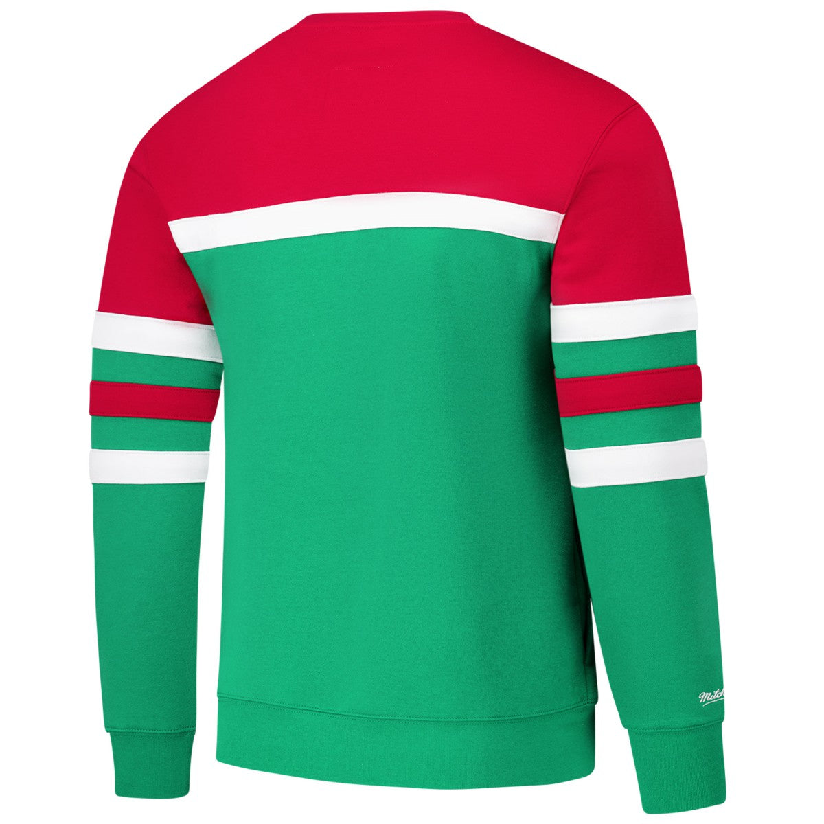 Mitchell & Ness Milwaukee Bucks Hardwood Classics Vintage Logo Head Coach Pullover Sweatshirt Green/Red