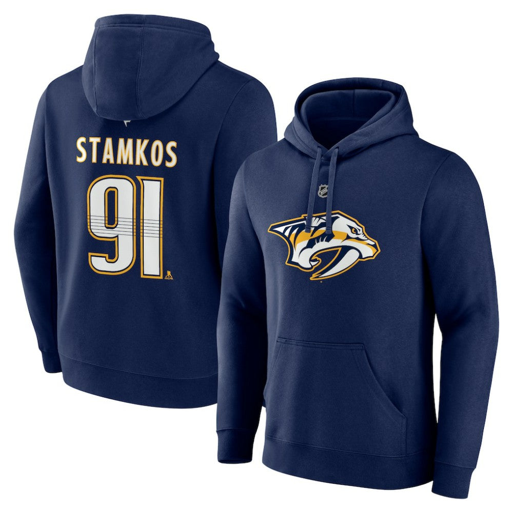 Steven Stamkos Nashville Predators Fanatics Authentic Stack Name & Number Tri-Blend Pullover Hoodie - Navy | Fanatics discount