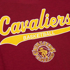 Mitchell & Ness Cleveland Cavaliers Hardwood Classics Felt Applique Slub T-Shirt Wine