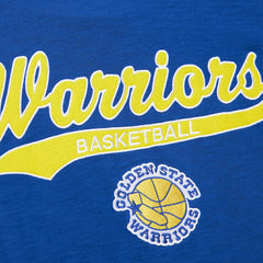 Mitchell & Ness Golden State Warriors Hardwood Classics Felt Applique Slub T-Shirt Royal
