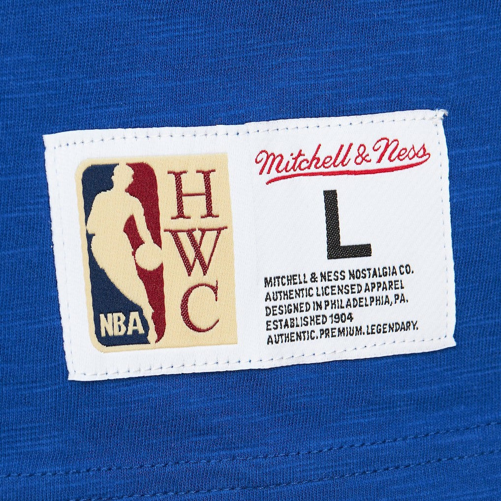 Mitchell & Ness Minnesota Timberwolves Hardwood Classics Felt Applique Slub T-Shirt Blue