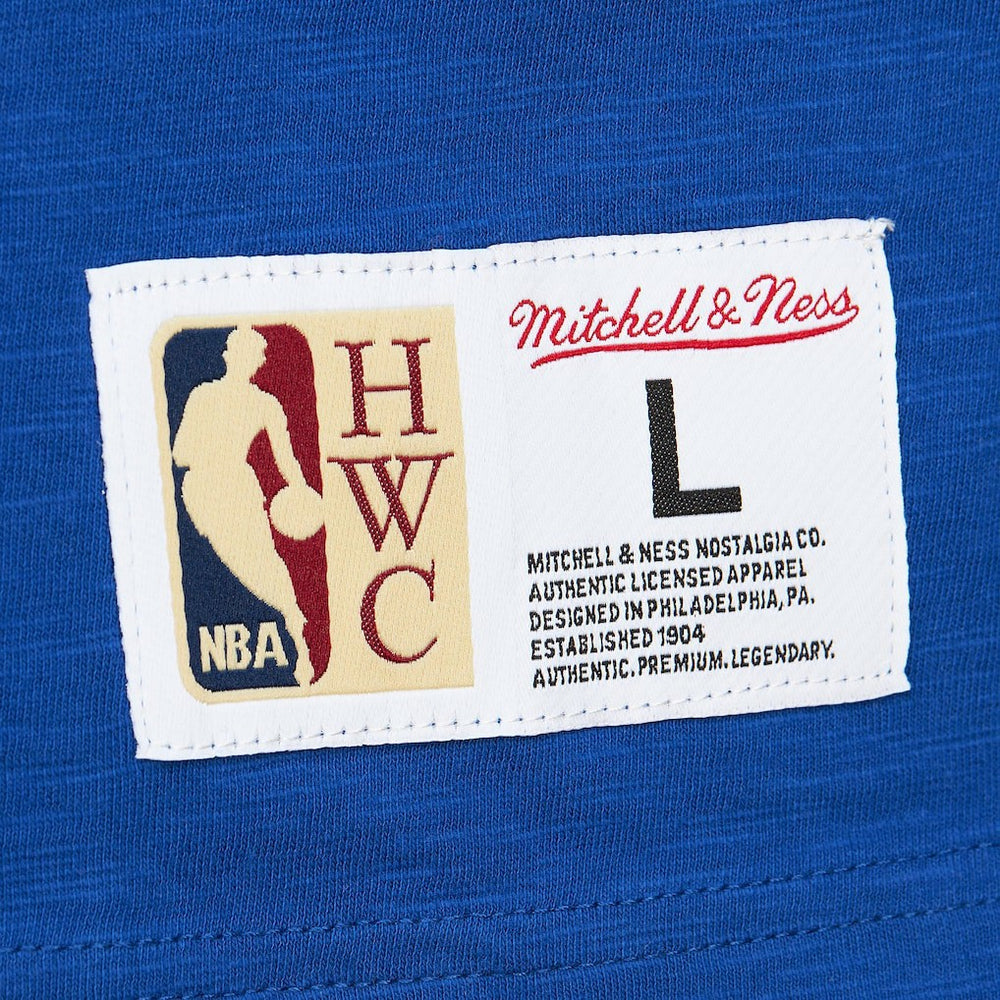 Mitchell & Ness Minnesota Timberwolves Hardwood Classics Felt Applique Slub T-Shirt Blue