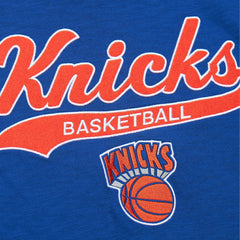 Mitchell & Ness New York Knicks Hardwood Classics Felt Applique Slub T-Shirt Blue