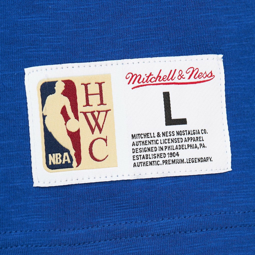 Mitchell & Ness New York Knicks Hardwood Classics Felt Applique Slub T-Shirt Blue