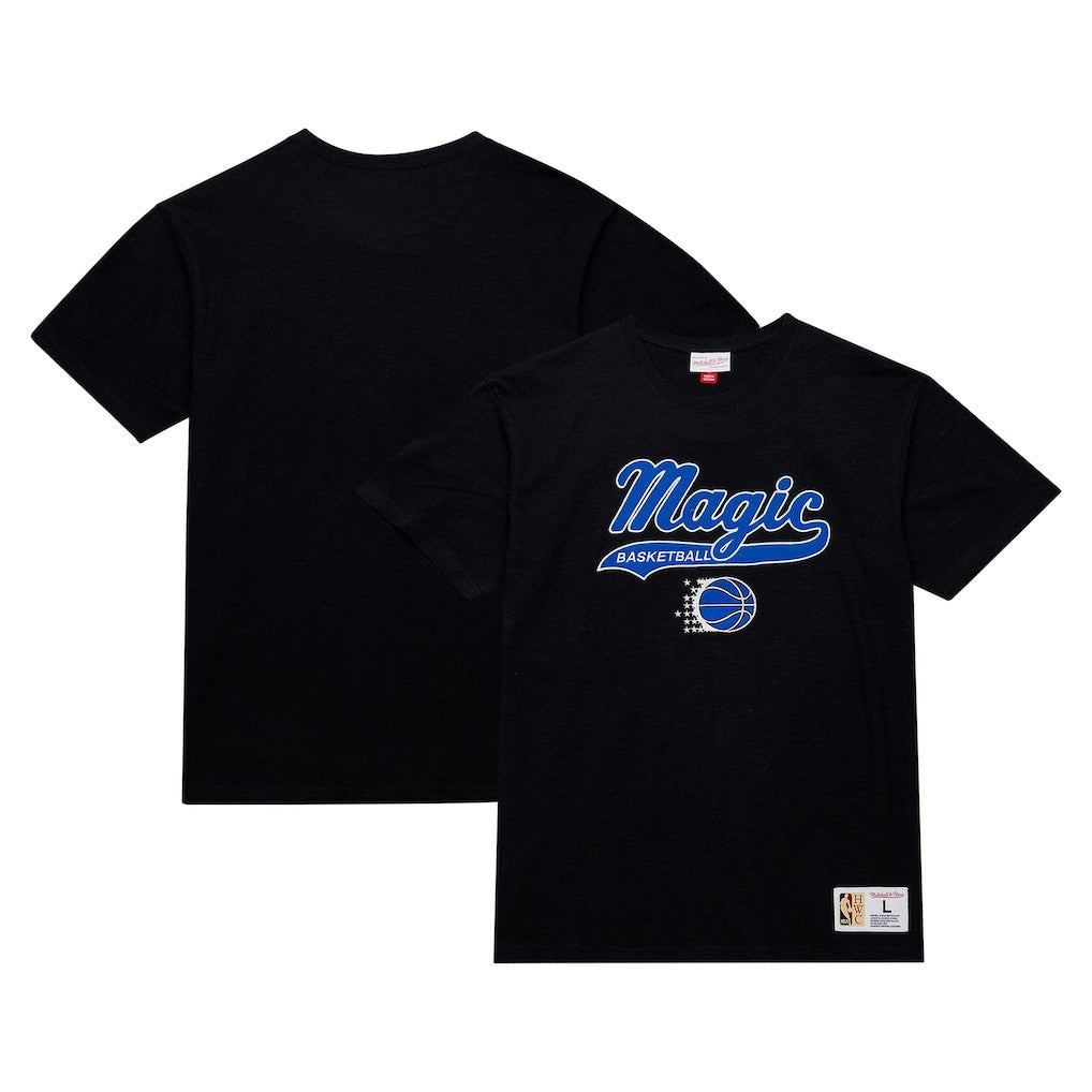 Mitchell & Ness Orlando Magic Hardwood Classics Felt Applique Slub T-Shirt Black