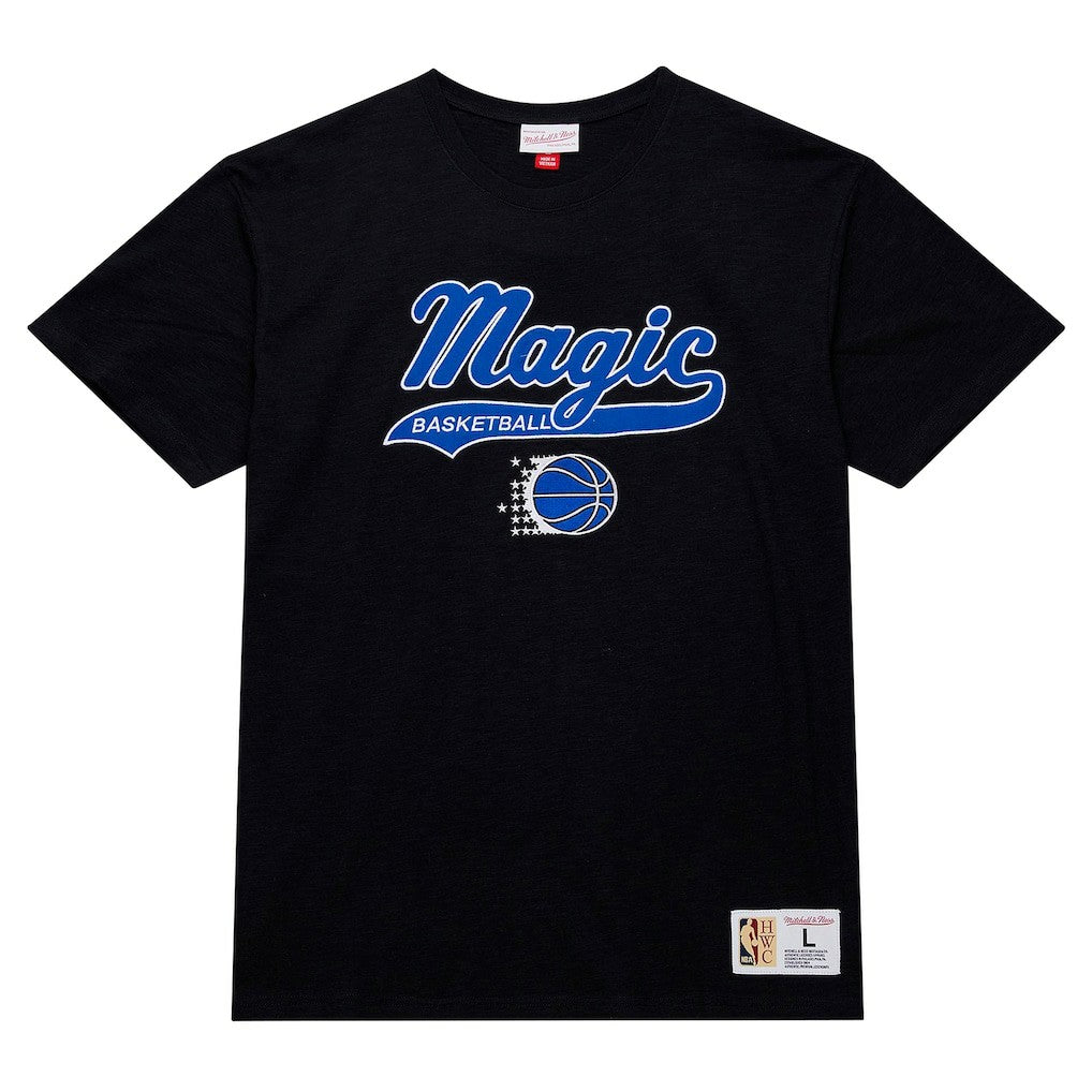 Mitchell & Ness Orlando Magic Hardwood Classics Felt Applique Slub T-Shirt Black