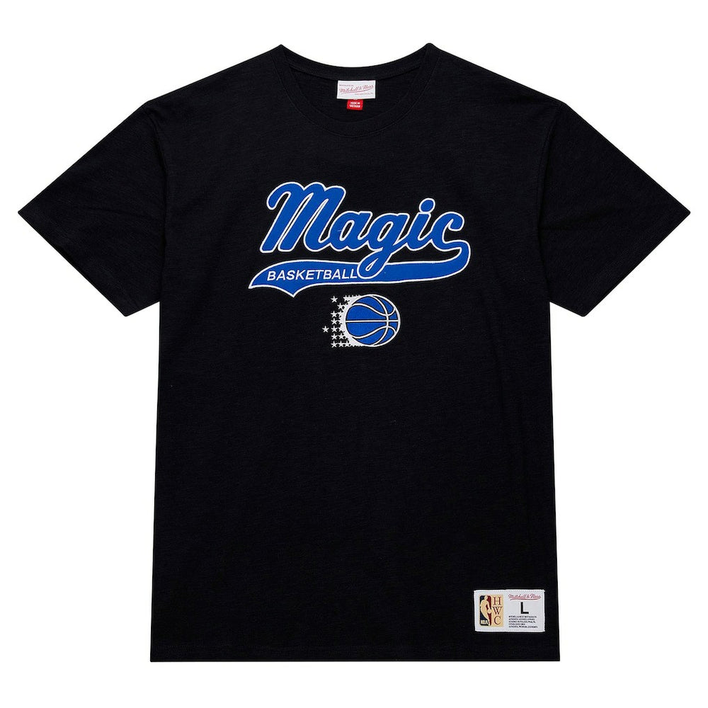 Mitchell & Ness Orlando Magic Hardwood Classics Felt Applique Slub T-Shirt Black