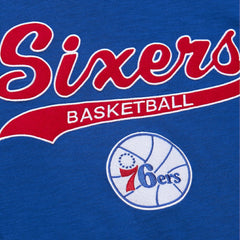 Mitchell & Ness Philadelphia 76ers Hardwood Classics Felt Applique Slub T-Shirt Royal