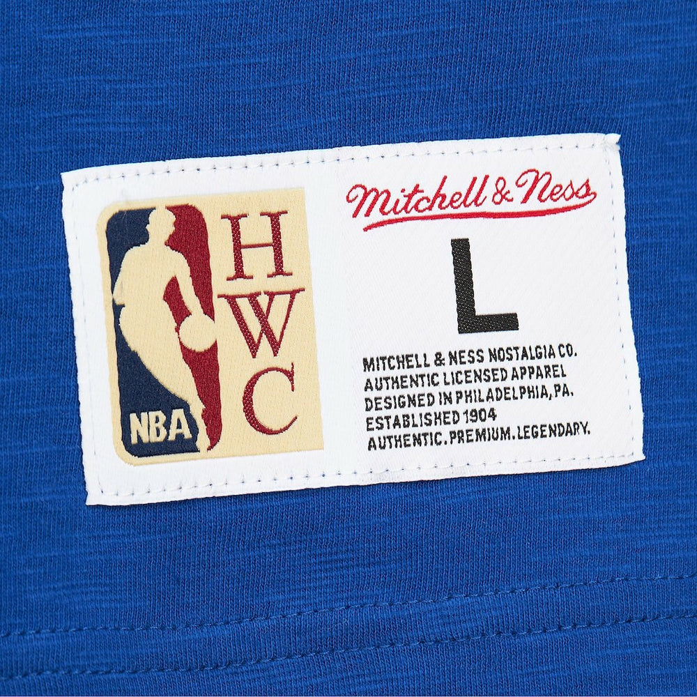 Mitchell & Ness Philadelphia 76ers Hardwood Classics Felt Applique Slub T-Shirt Royal