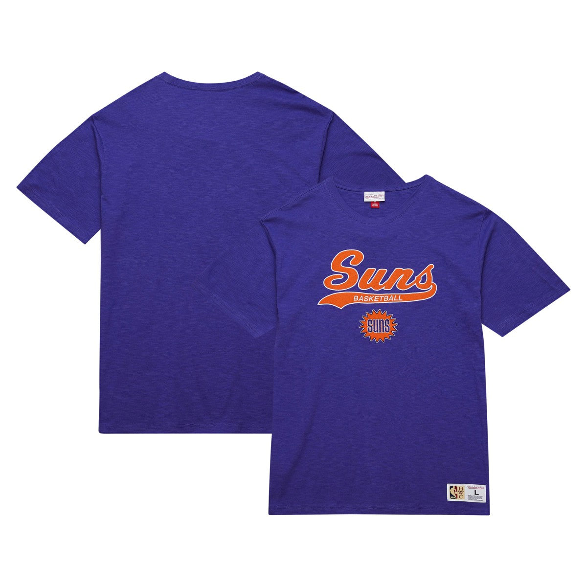 Mitchell & Ness Phoenix Suns Hardwood Classics Felt Applique Slub T-Shirt Purple