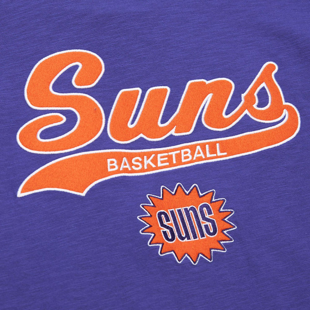 Mitchell & Ness Phoenix Suns Hardwood Classics Felt Applique Slub T-Shirt Purple